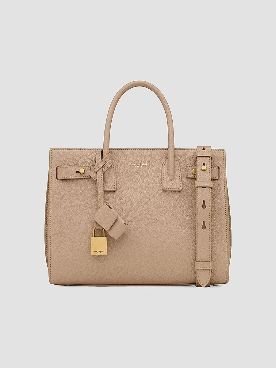Saint Laurent Women's Sac De Jour Baby Top Handle Bag - Dark Beige