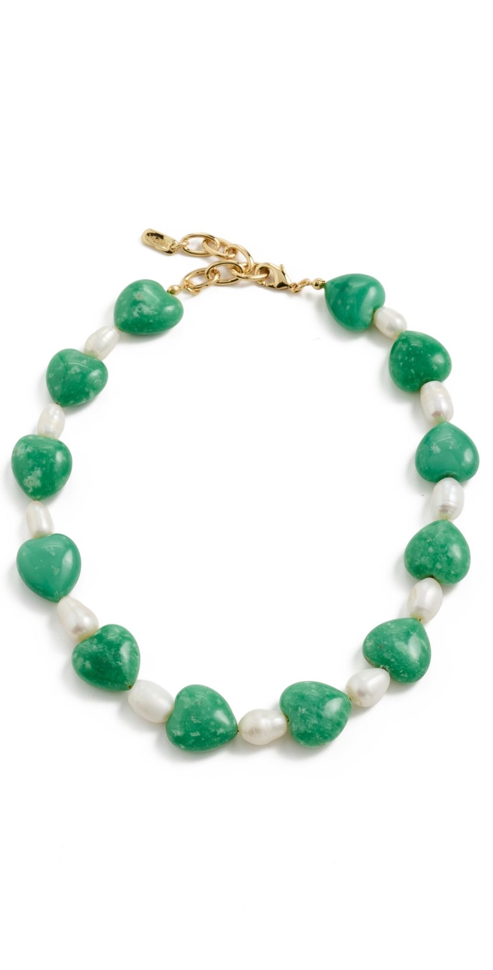 Logan Tay Aqua Heart Stone Necklace Green One Size