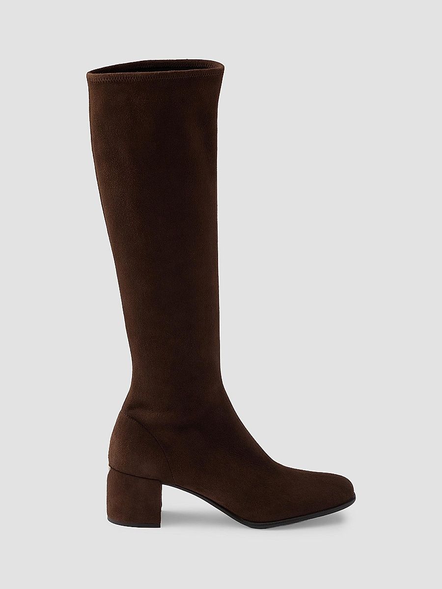 Women's Stretch Suede Boots - Brown - Size 6
