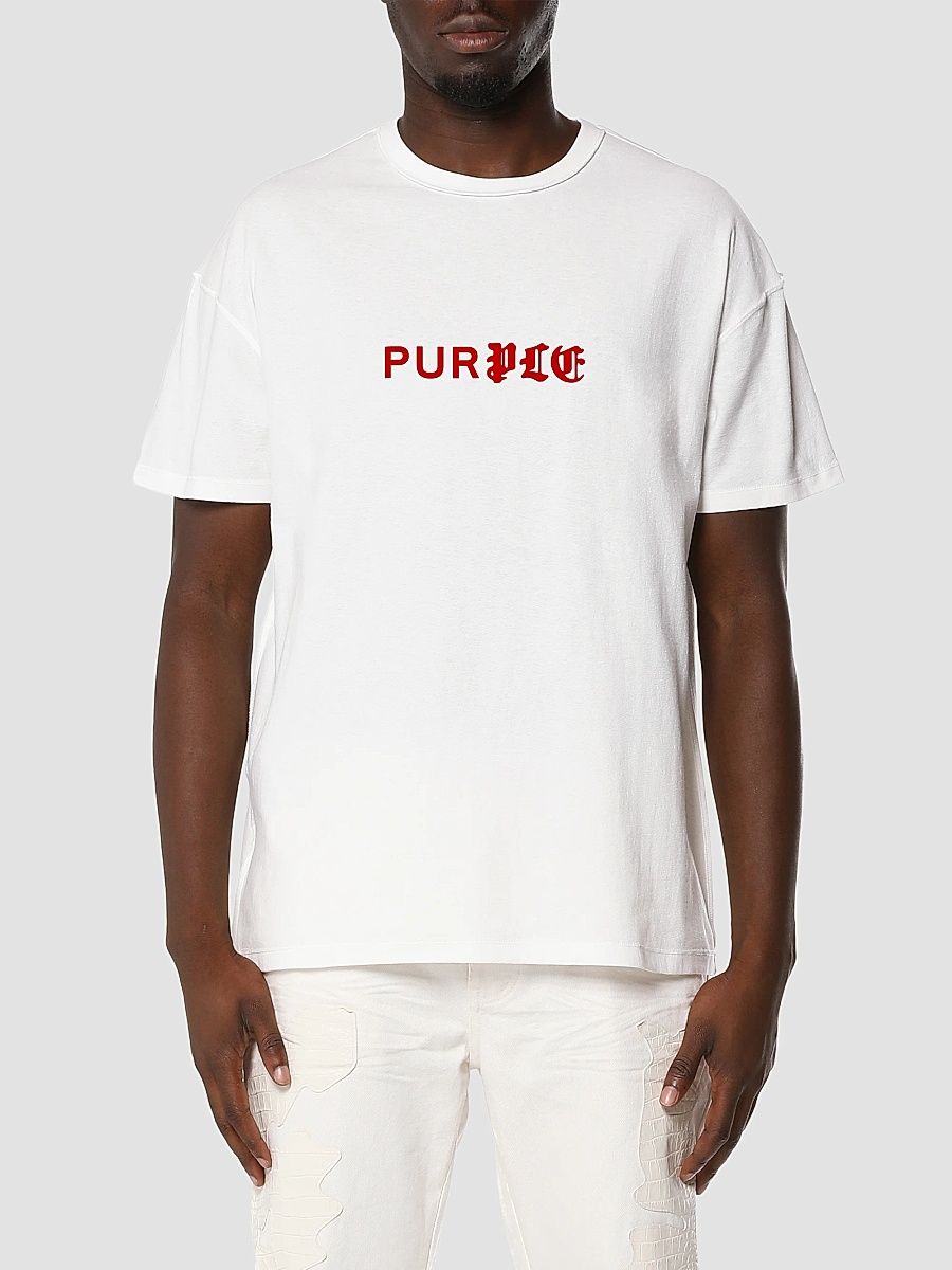 Men's Textured Inside-Out Cotton Jersey T-Shirt - White - Size XL
