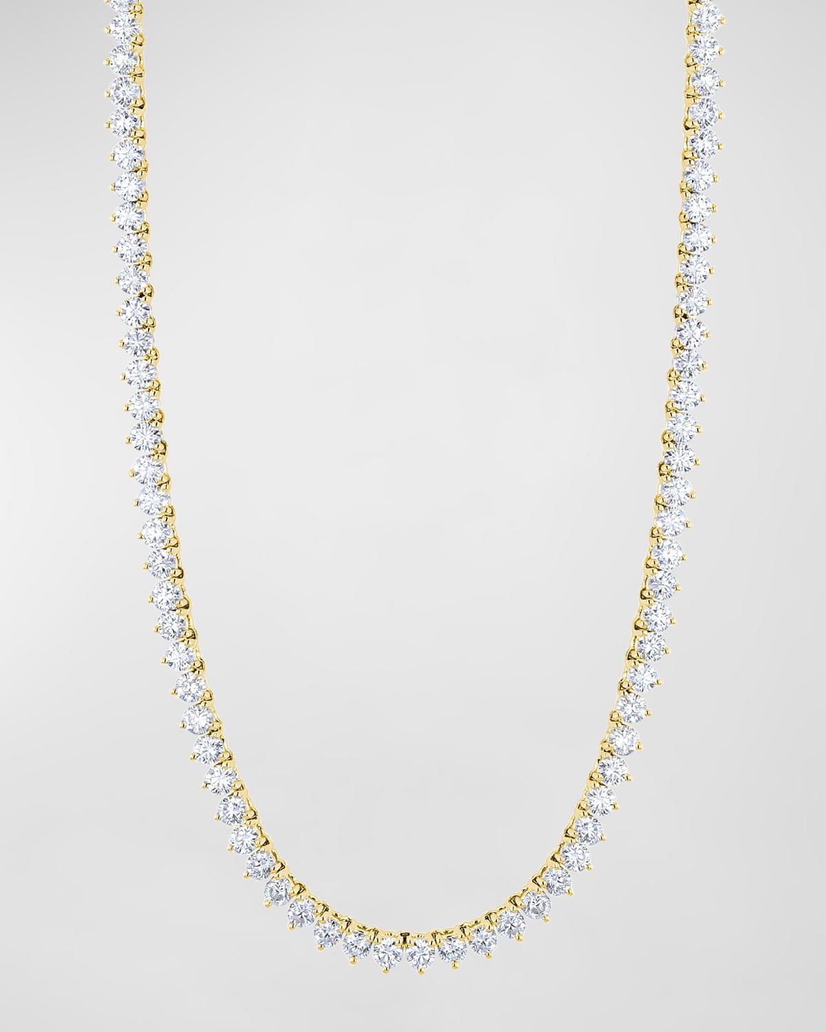 18K Gold 3-Prong Opera 16" Diamond Necklace, 19.25tcw