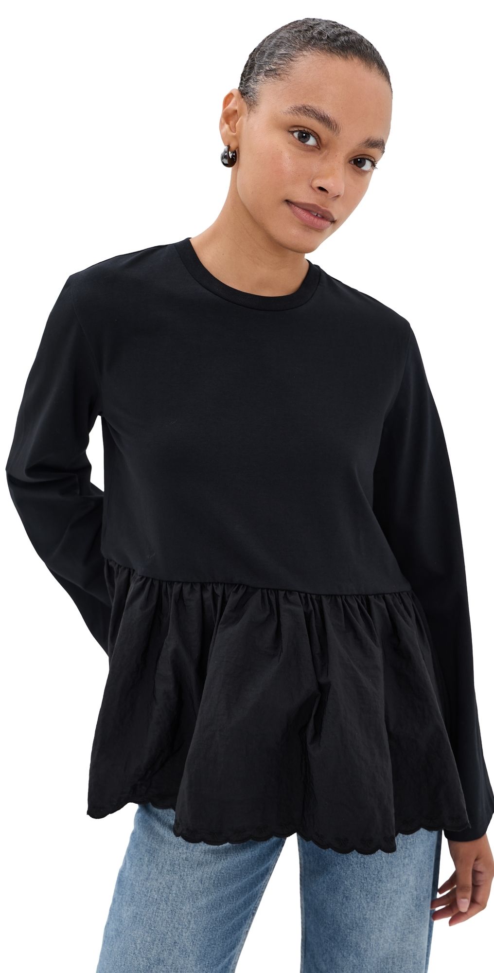 Cecilie Bahnsen Francine T-Shirt Black M