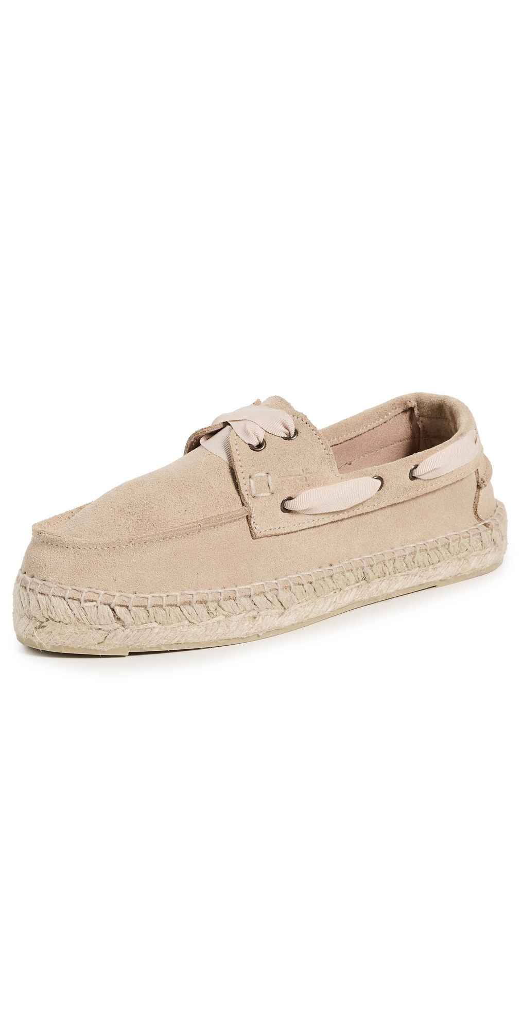 Manebi Boat Shoe Espadrilles Champagne Beige 40