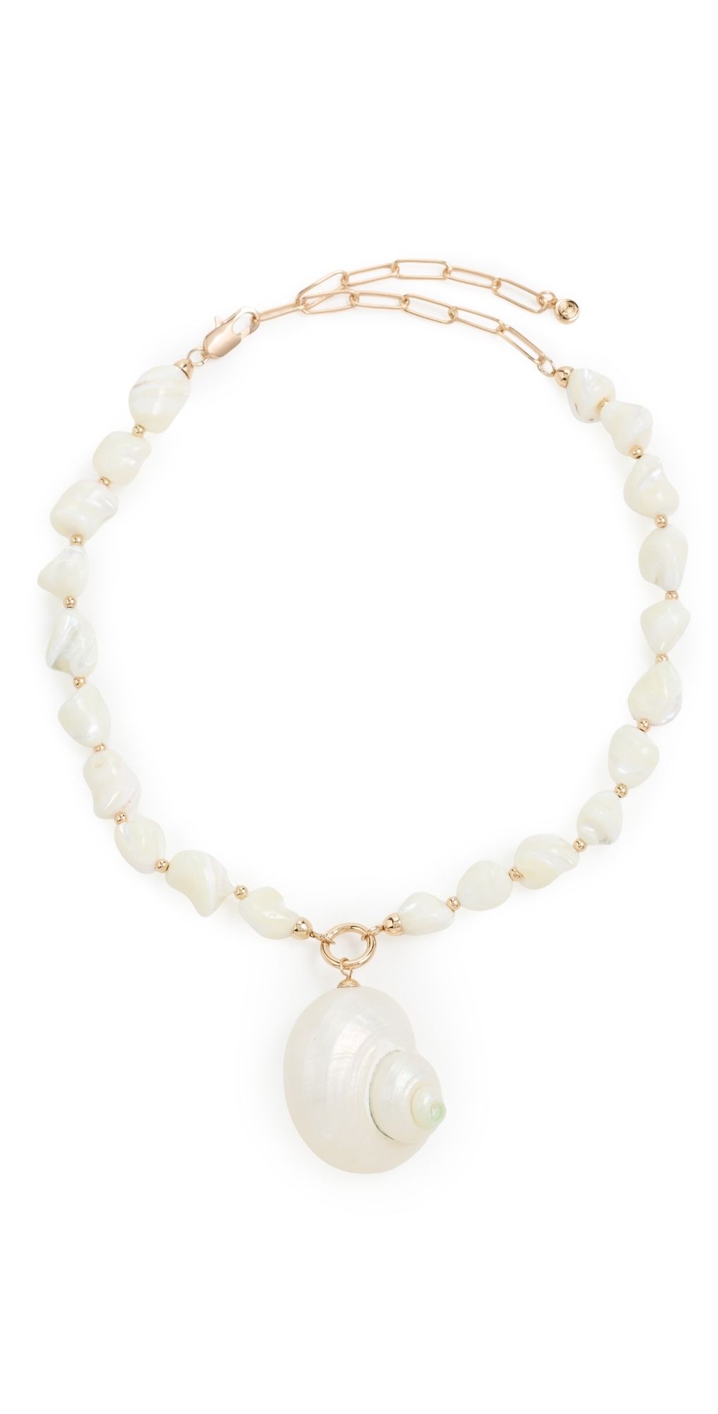 Ettika Sunken Treasure Shell Necklace Gold One Size