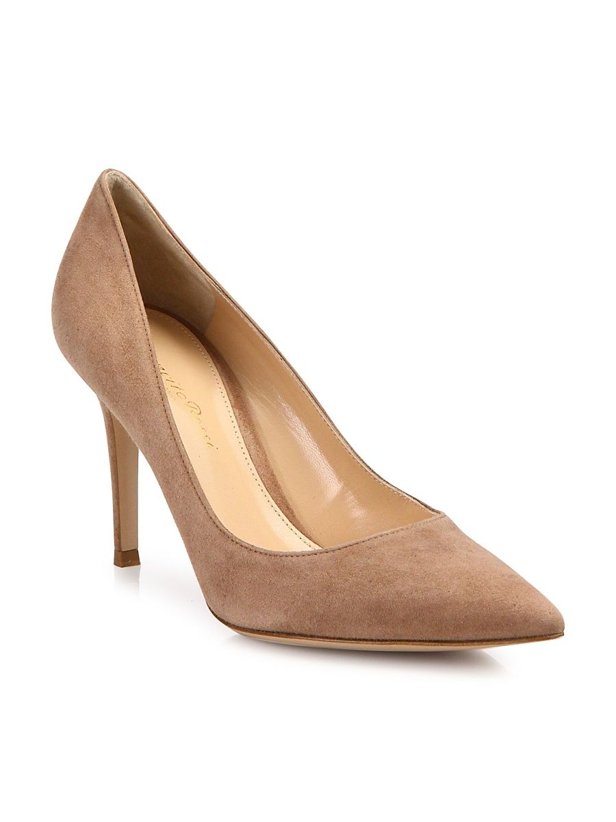 Women's Gianvito 85MM Suede Pumps - Praline - Size 12