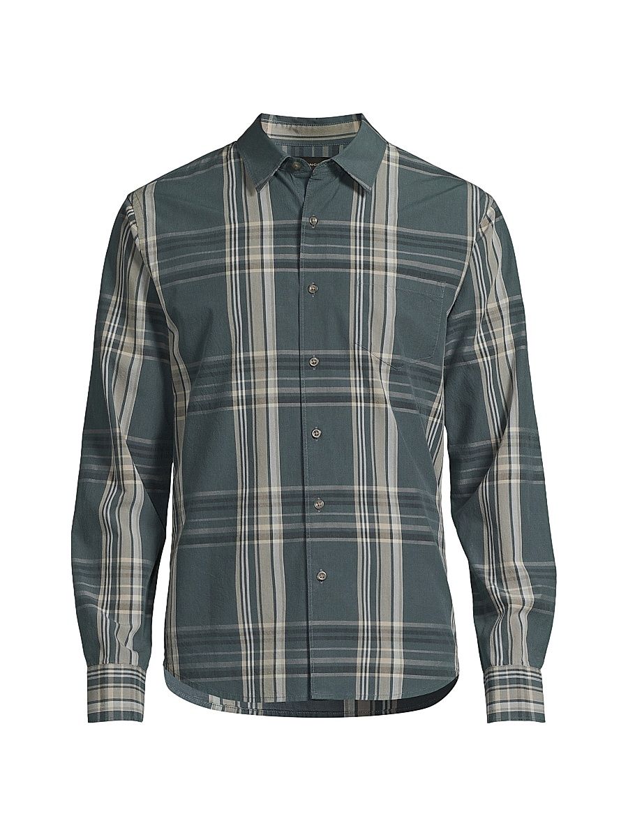 Men's Lorimer Plaid Long-Sleeve Shirt - Harbor Blue Combo - Size XXL