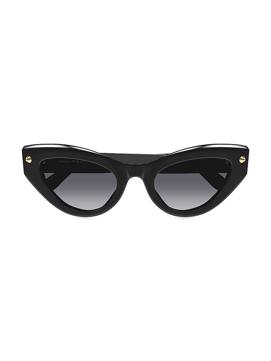Women's 52MM Spike Studs Cat-Eye Sunglasses - Black