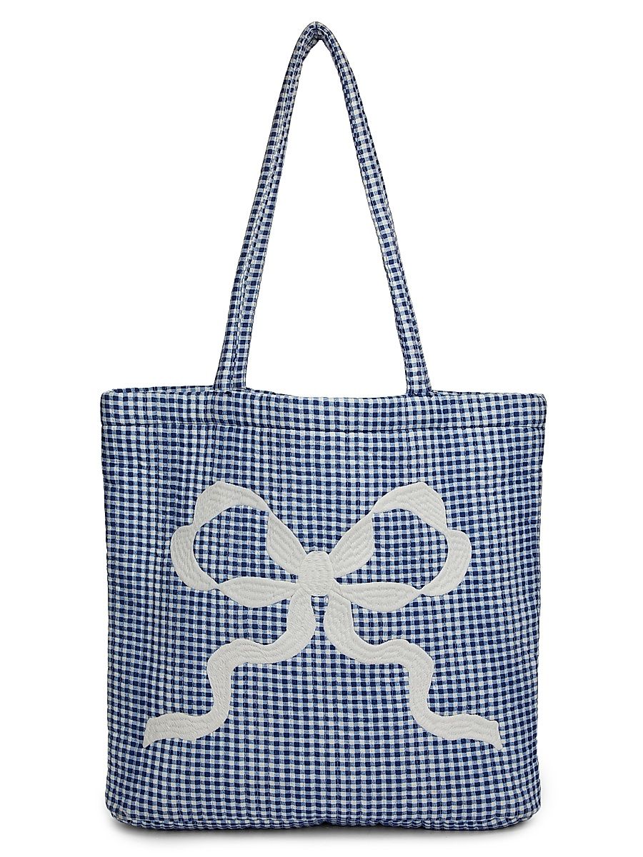 Women's LoveShackFancy x Visit Savannah Henderson Bow Gingham Tote - Taylor Square