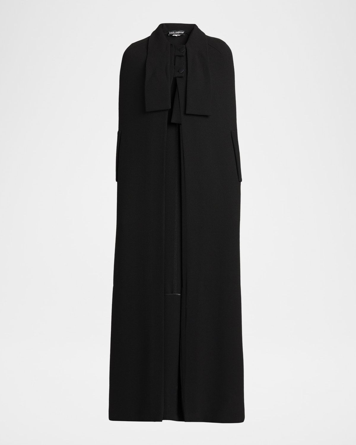 Lana Wool-Blend Crepe Long Coat