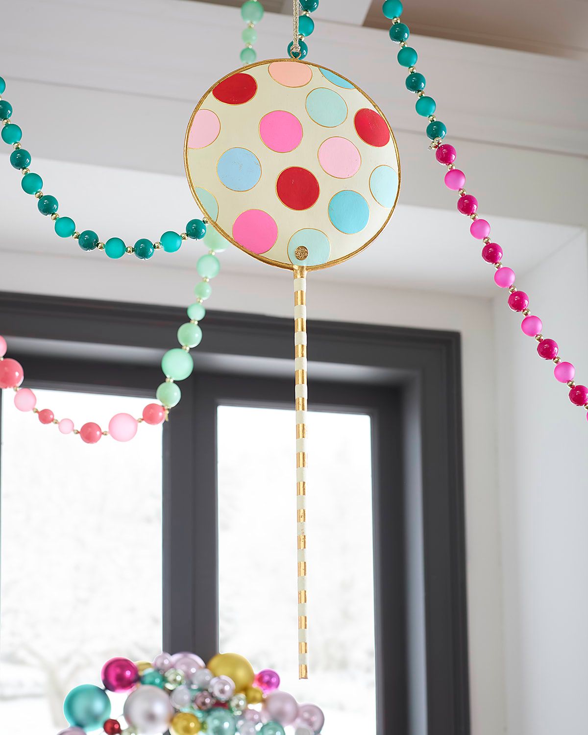 Polka Dot Lollipop Christmas Display, 28"