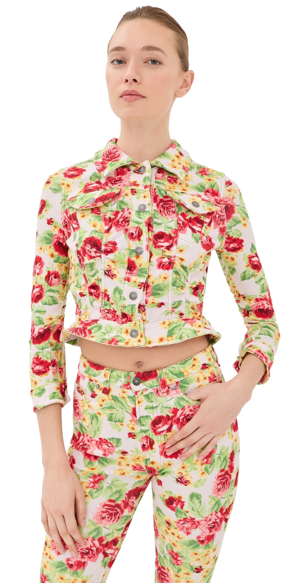 Acne Studios Button Down Jacket Pink/Multi S