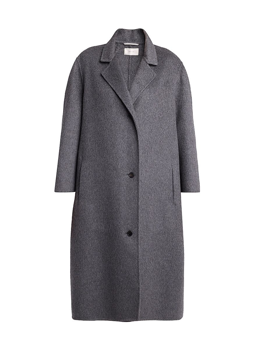 Women's Gustaf Virgin Wool-Cashmere Car Coat - Dark Charcoal - Size 8