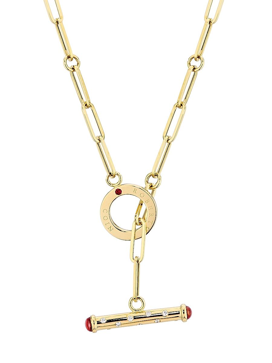 Women's Tiny Treasures 18K Yellow Gold & 0.11 TCW Diamond Link Chain Necklace - Yellow Gold