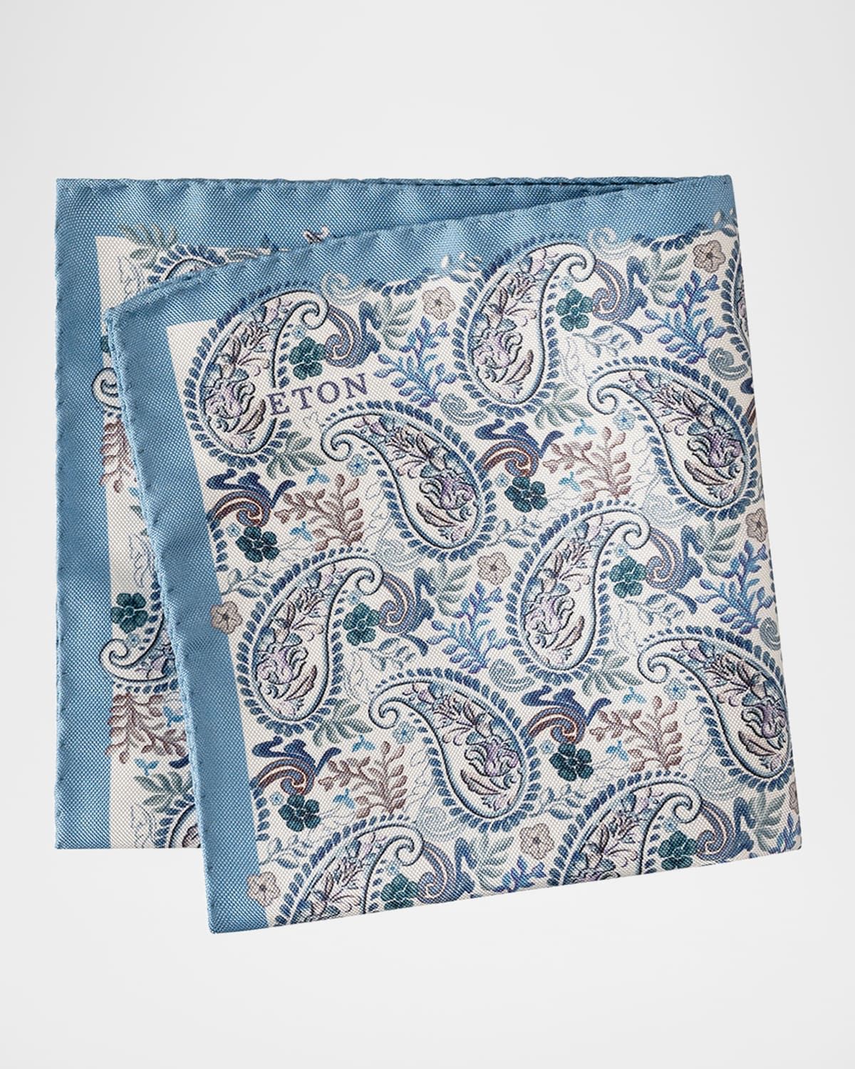 Men & apos;s Paisley Silk Pocket Square
