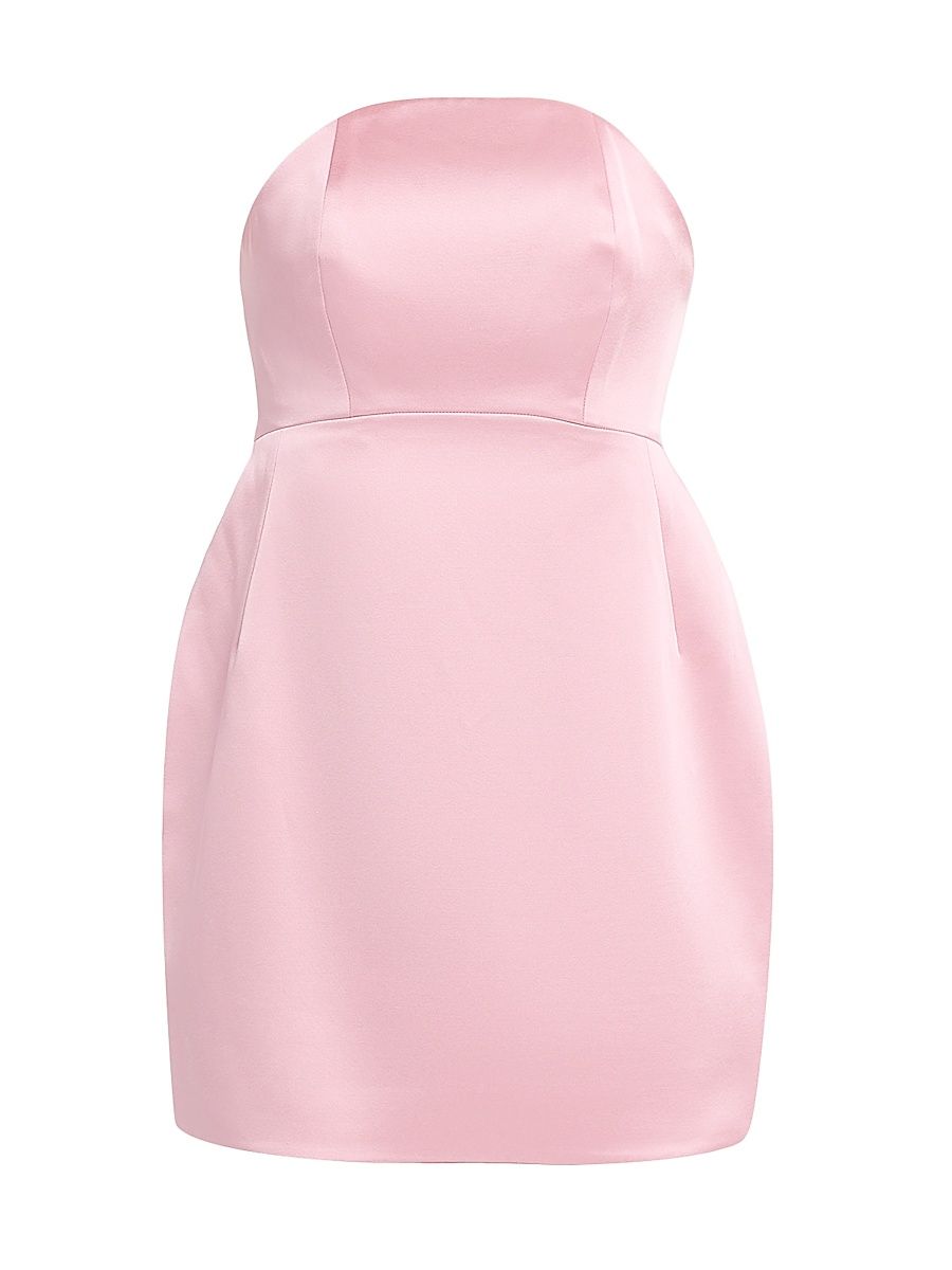 Women's Jaxon Satin Strapless Minidress - Light Pink - Size 14