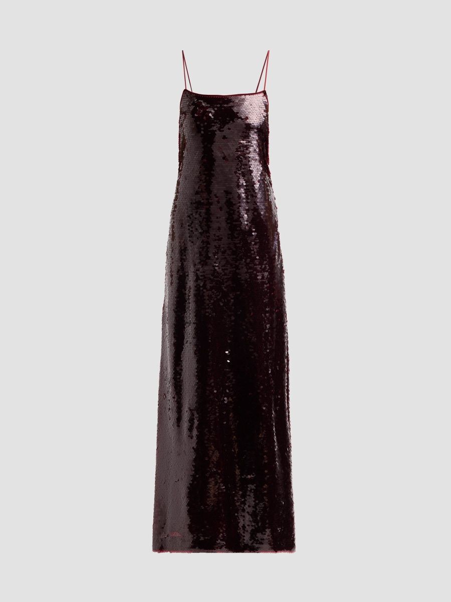 Alberta Ferretti Women's Paillette A-Line Slip Gown - Red - Size 12