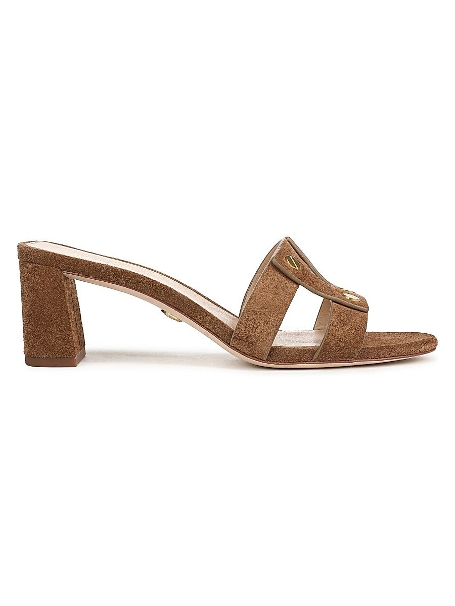 Women's Via 55MM Suede Sandals - Chestnut - Size 11