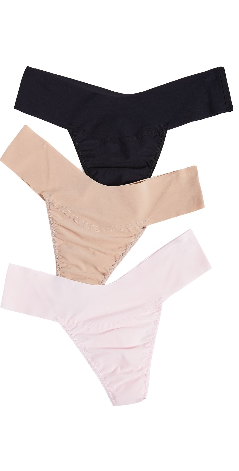 Hanky Panky Breathe Natural Rise 3 Pack Black/Taupe/Bliss L