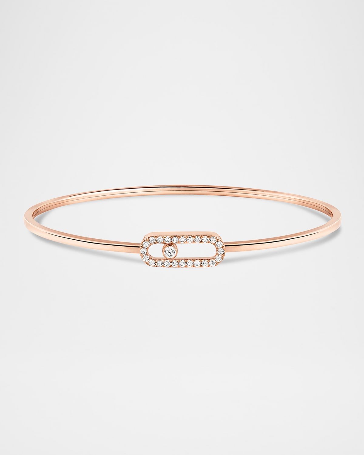 MOVE UNO 18K PINK GOLD FLEX DIAMOND PAVE BRACELET
