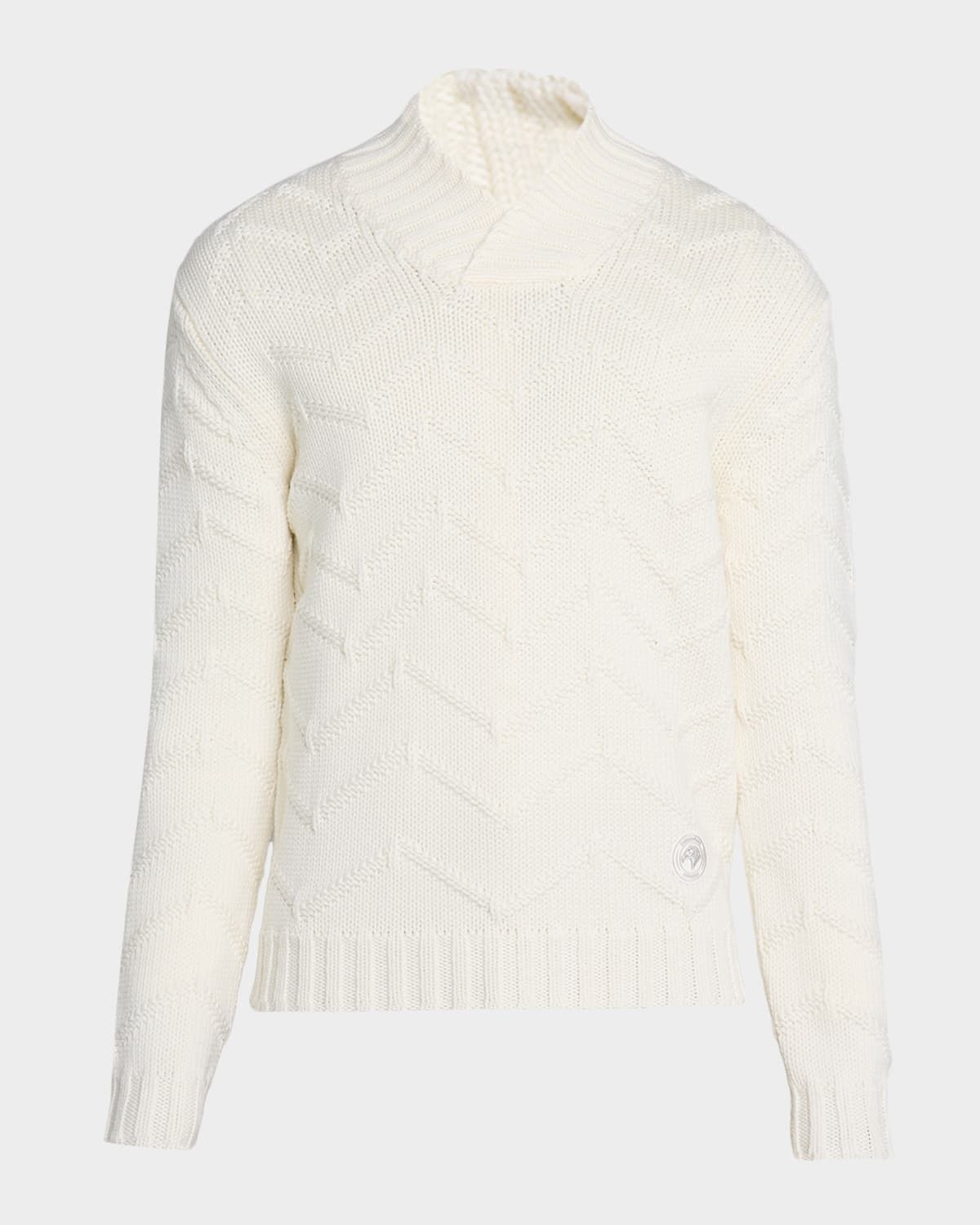 Men & apos;s Wool Chevron Shawl Knit Sweater