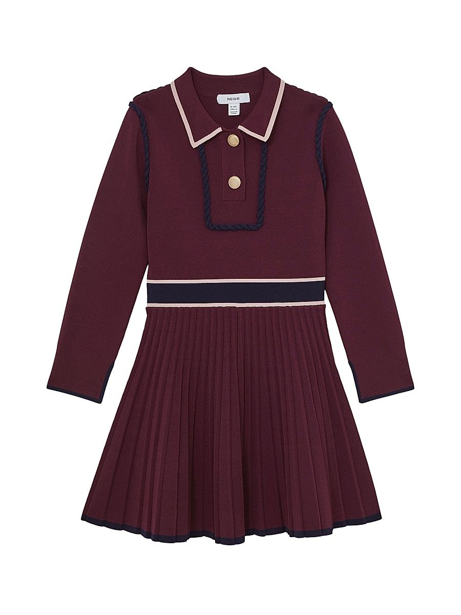 Little Girl's & Girl's Freya Knit Dress - Burgundy - Size 8