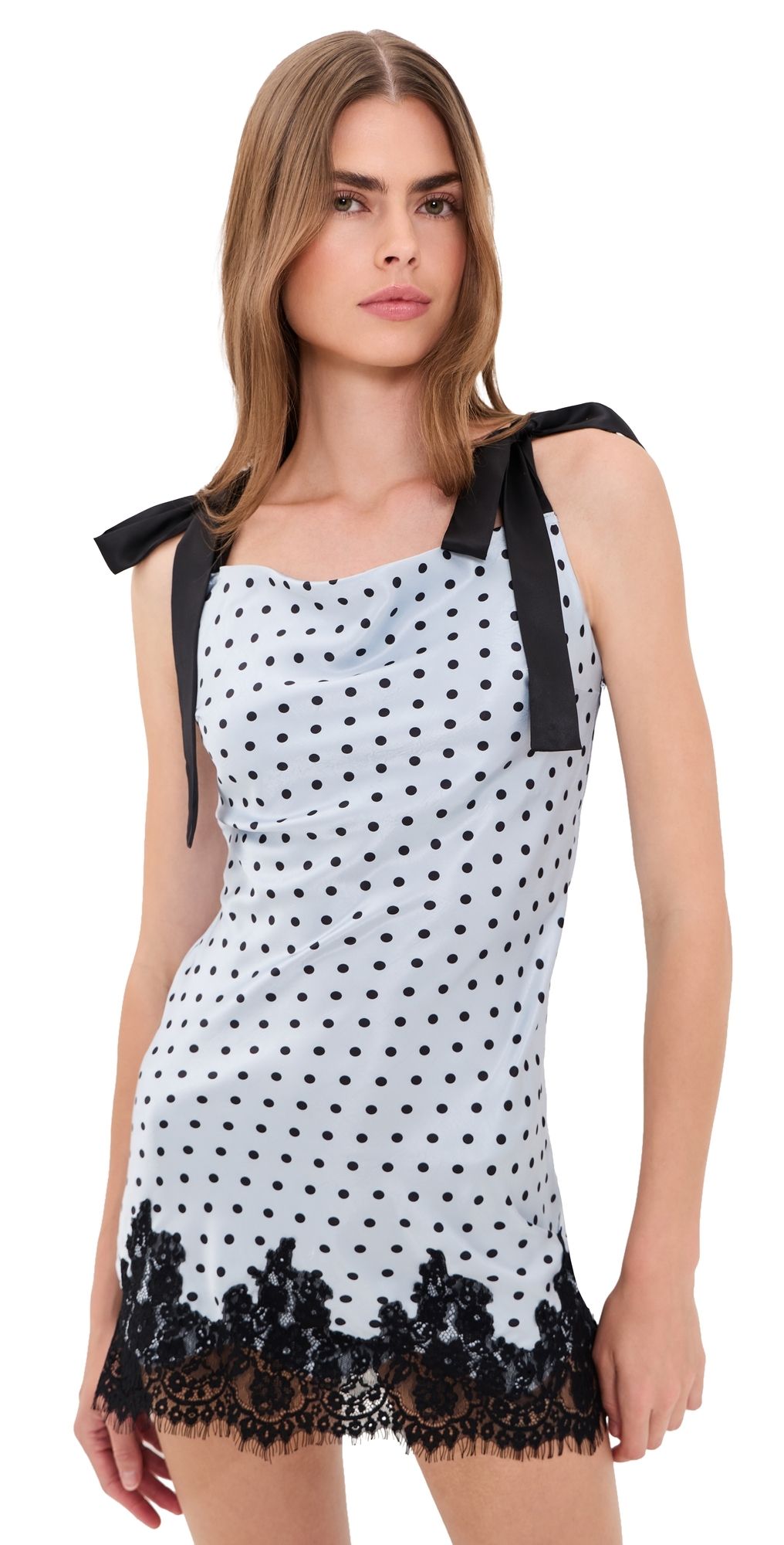 En Saison Hazel Sleeveless Mini Dress Light Blue Black S