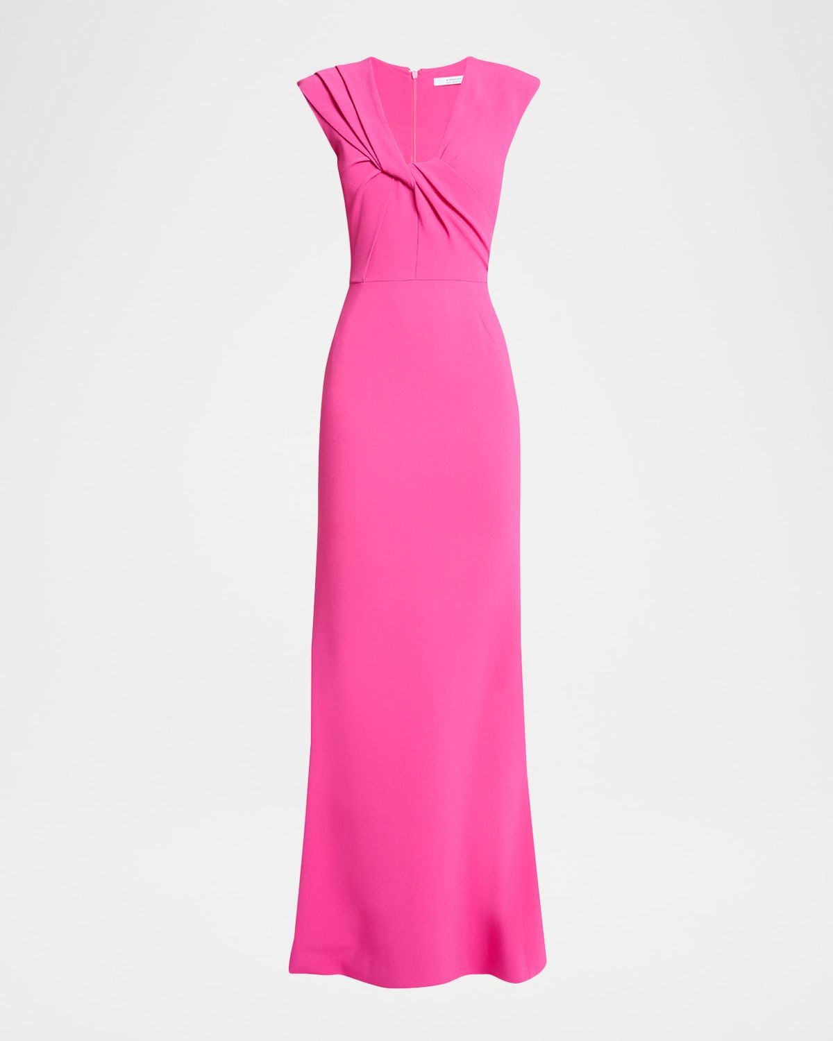 Draped Scoop-Neck Sleeveless Maxi Dress