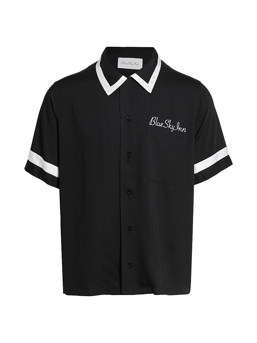 Men's Waiter Short-Sleeve Shirt - Black - Size XS
