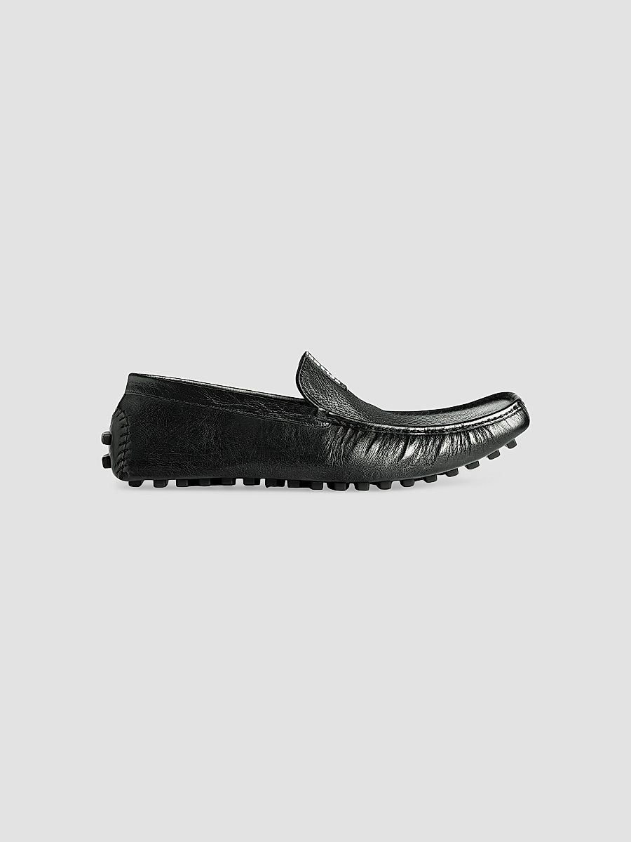 Balenciaga Men's Portofino Loafers - Black - Size 12
