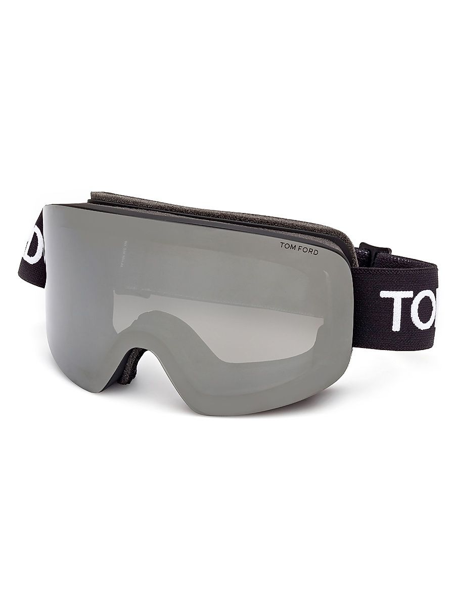 Men's Shield Ski Goggles - Matte Black Smoke Mirror