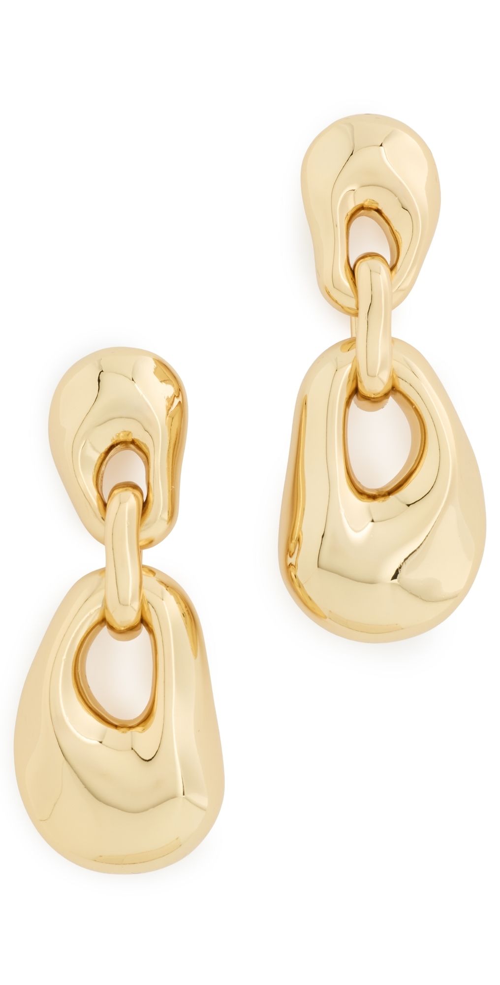 Madewell Double Sculpted Drop Earrings Antique Gold One Size