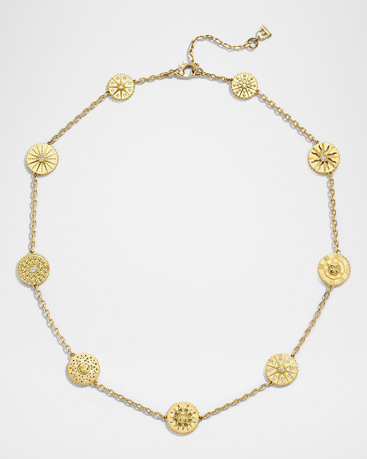 18K 9 Motif Orbit Necklace