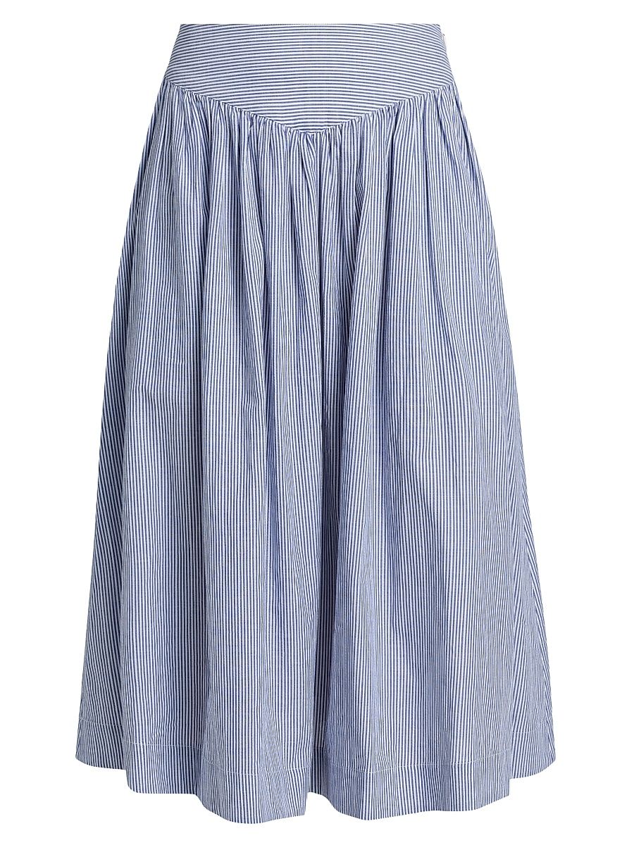 Women's Zoe Striped Midi-Skirt - Stripe - Size 8