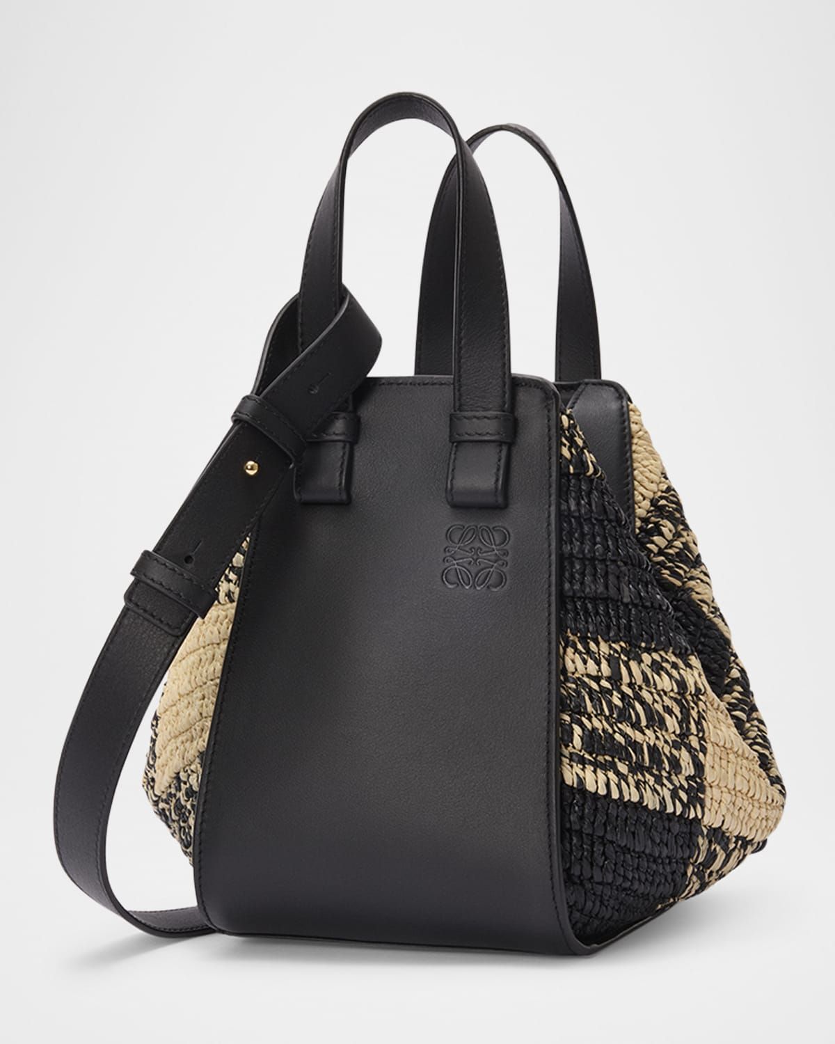 x Paula's Ibiza Hammock Top-Handle Bag in Gingham Raffia