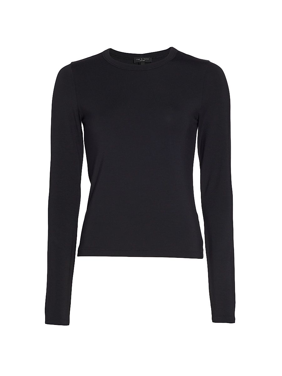 Women's Icons Luca Long-Sleeve Top - Black - Size Small
