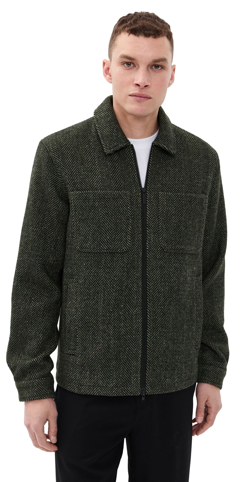 Les Deux Marseille Herringbone Wool Jacket Duffel Bag M