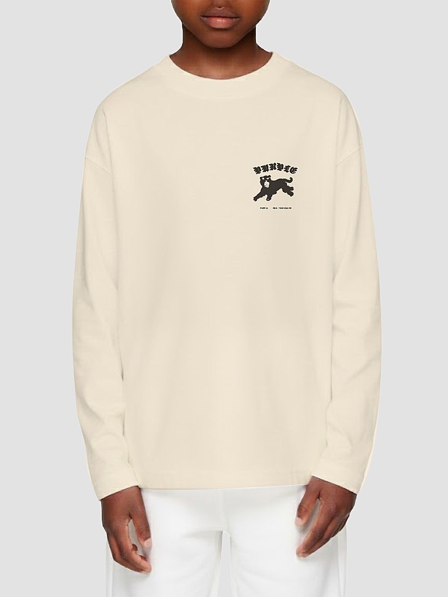 Little Boy's & Boy's Logo Long-Sleeve T-Shirt - Off White - Size 12