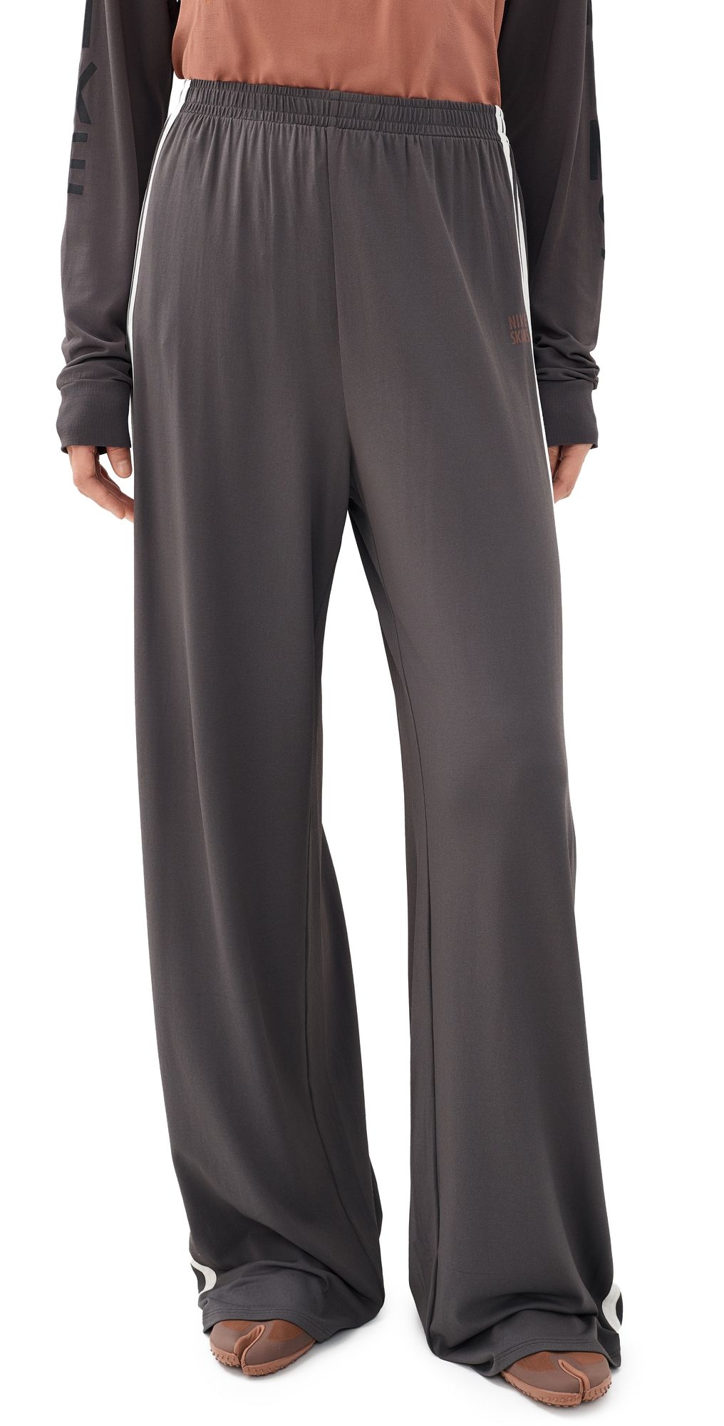NikeSKIMS Stretch Knit Wide Leg Pants Nskm Boulder/Nskm Ecru XS