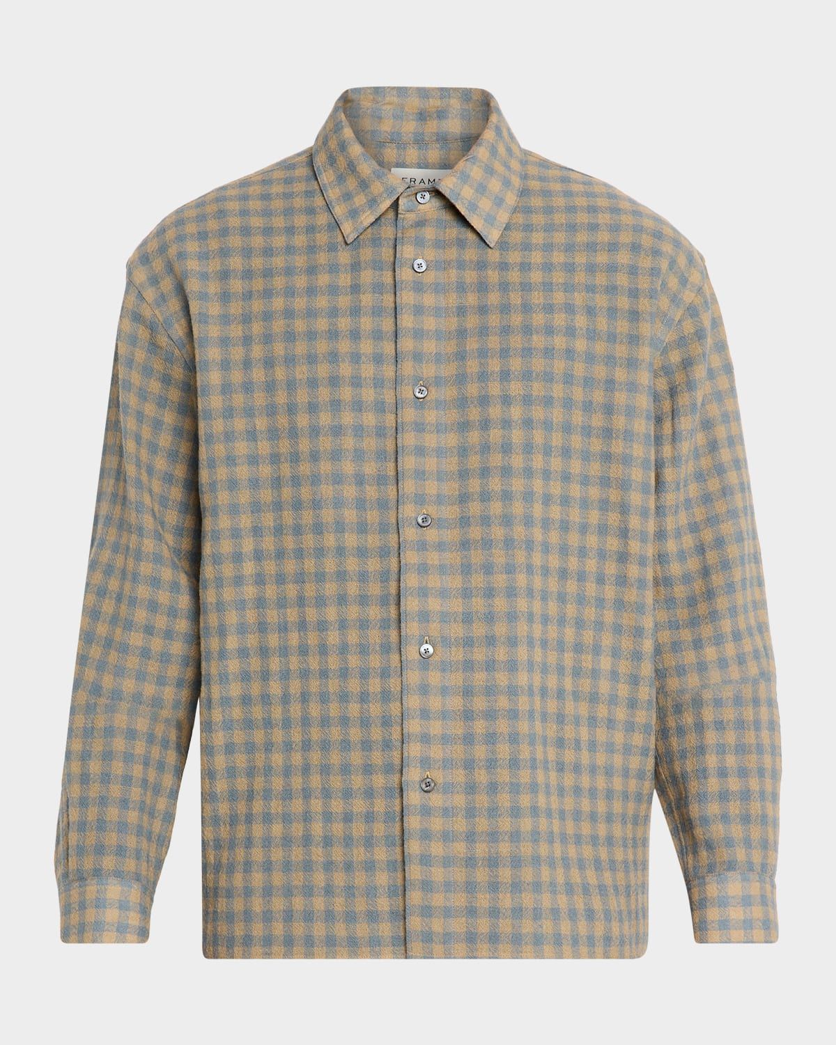 Men & apos;s Lightweight Wool Plaid Button-Down Shirt