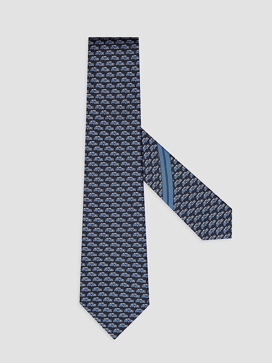 Men's Silk Tie - Navy Blue
