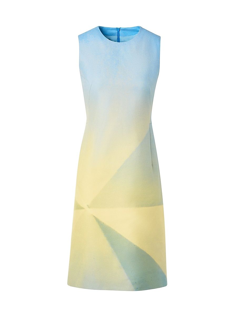 Women's Sunbeam Print Cotton-Silk Blend Shift Dress - Size 2