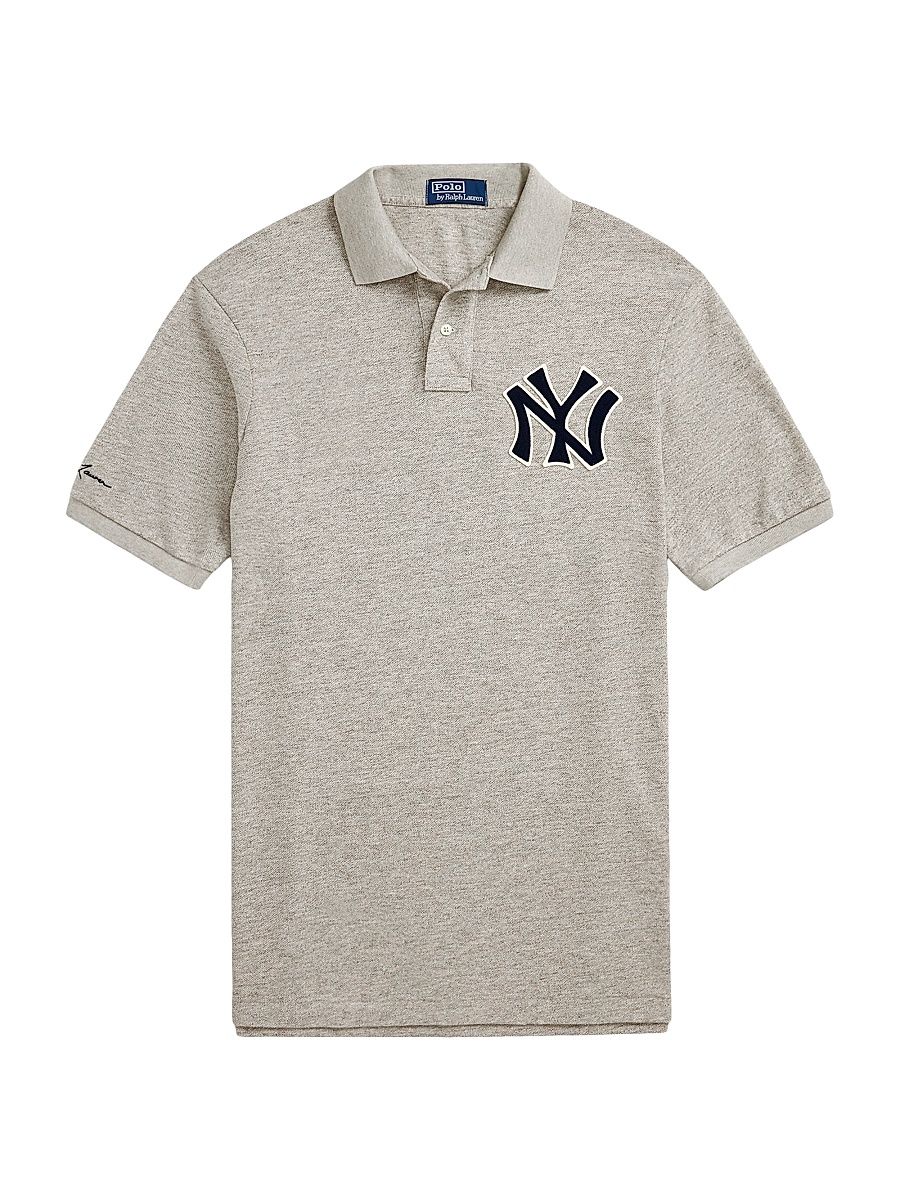 Men's Yankees Mesh Polo Shirt - Loft Heather - Size XL