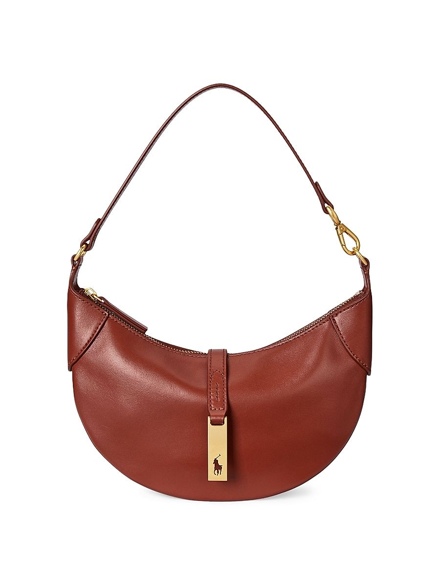 Women's Mini Polo ID Leather Shoulder Bag - Red