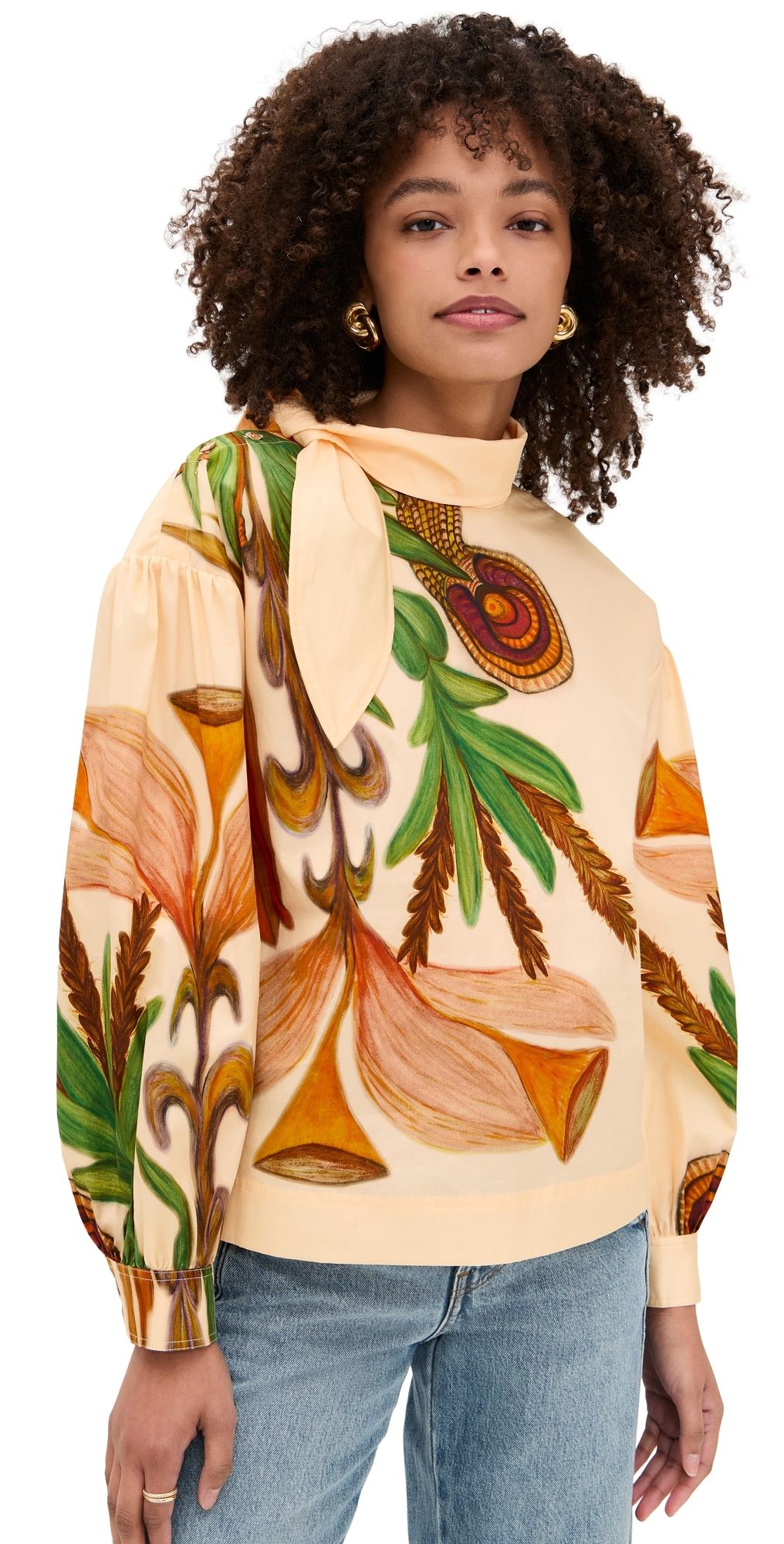 Ulla Johnson Pastel Long Sleeve Silk Blouse Inner Nature 8