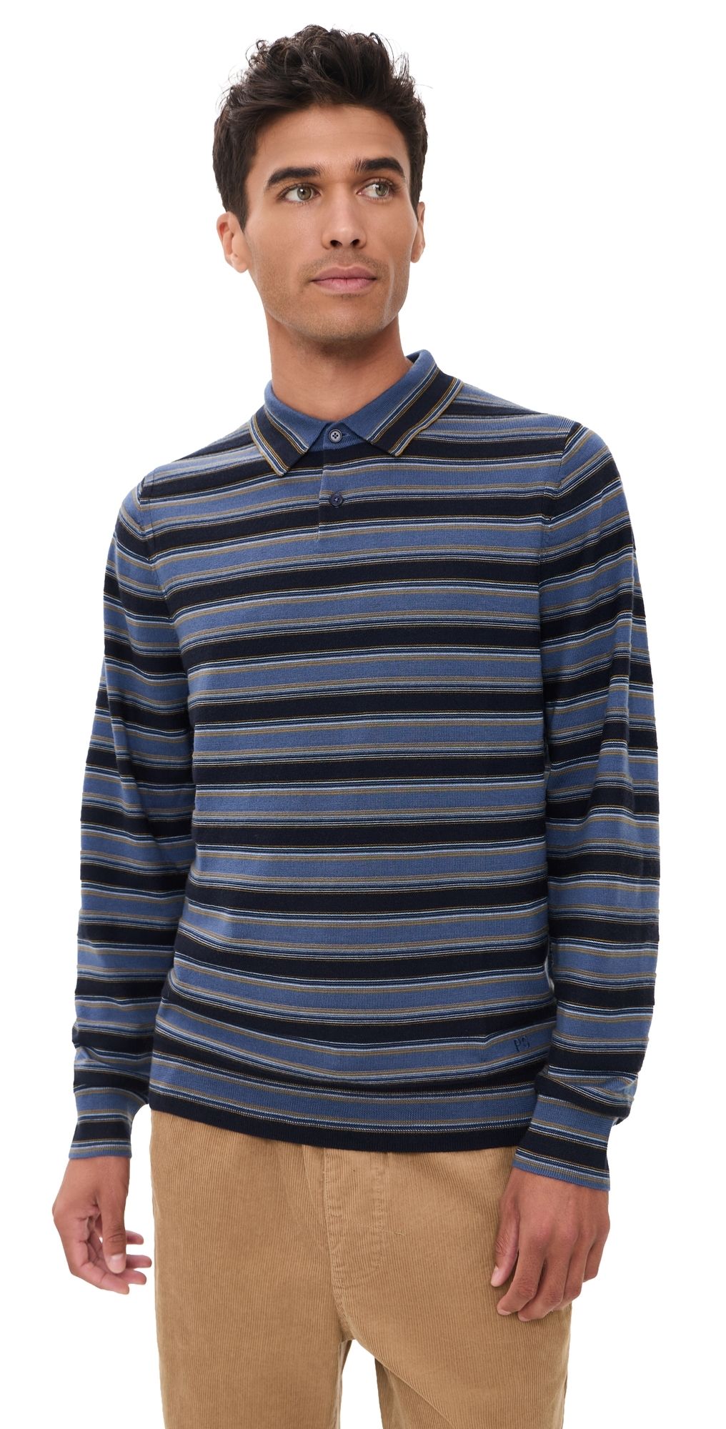 PS Paul Smith Long Sleeve Polo Sweater Very Dark Navy L