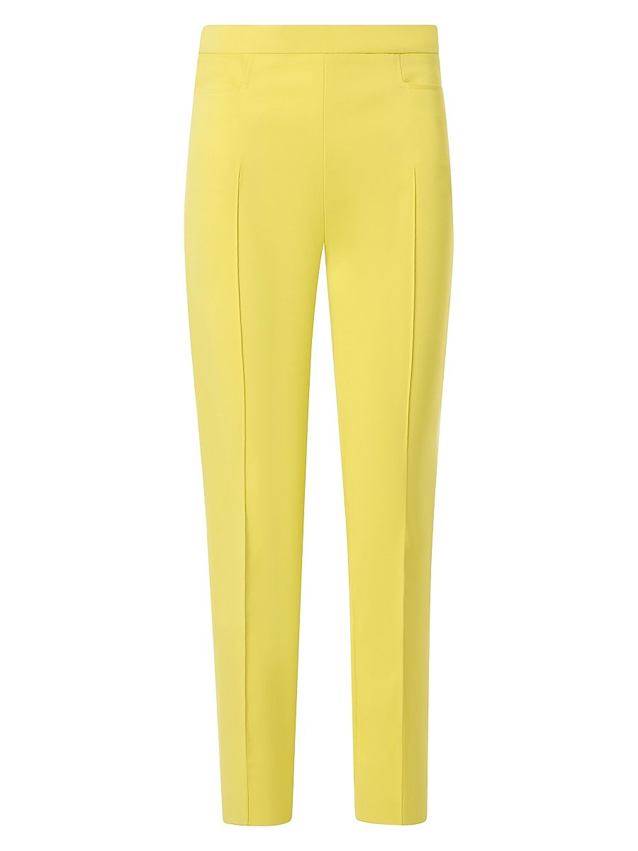Women's Franca Stretch-Cotton Ankle-Length Straight Pants - Lemon Zing - Size 16