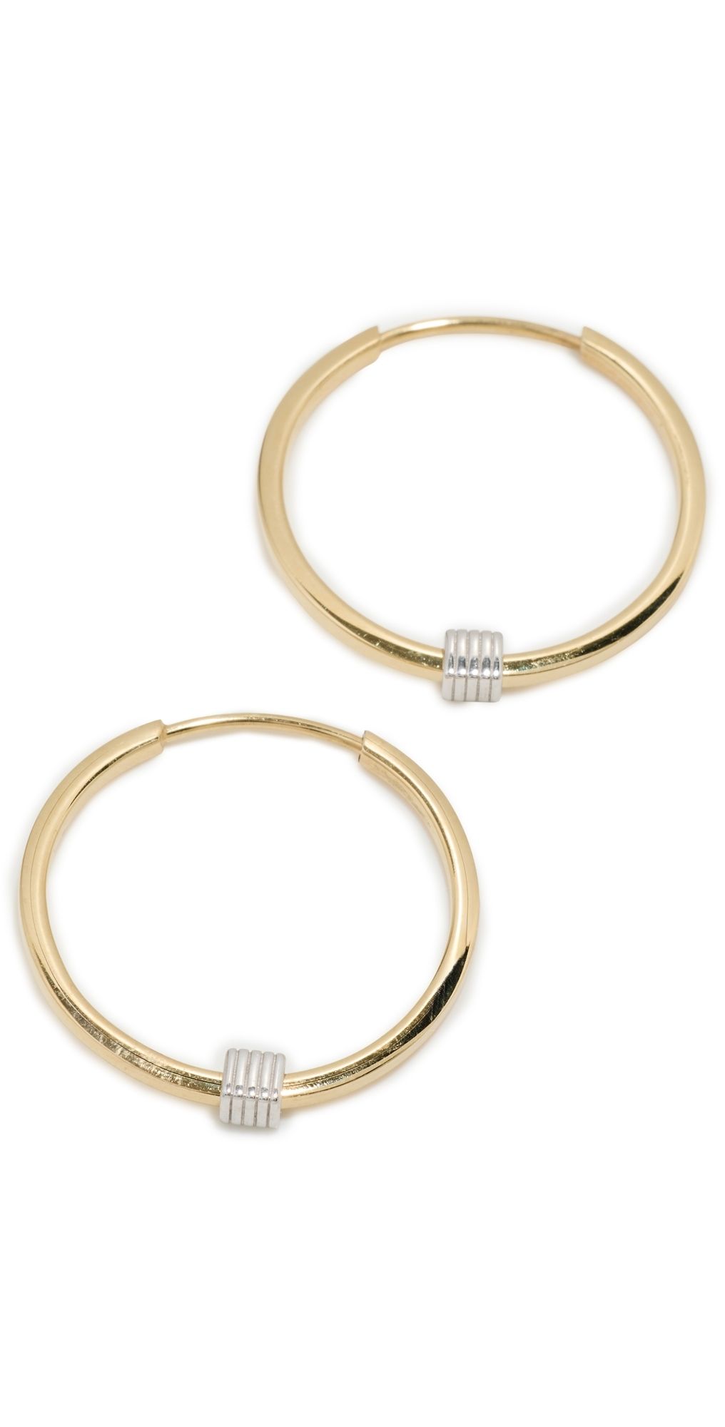 IVI Los Angeles 18k Gold Joia Slim Hoops Yellow Gold One Size