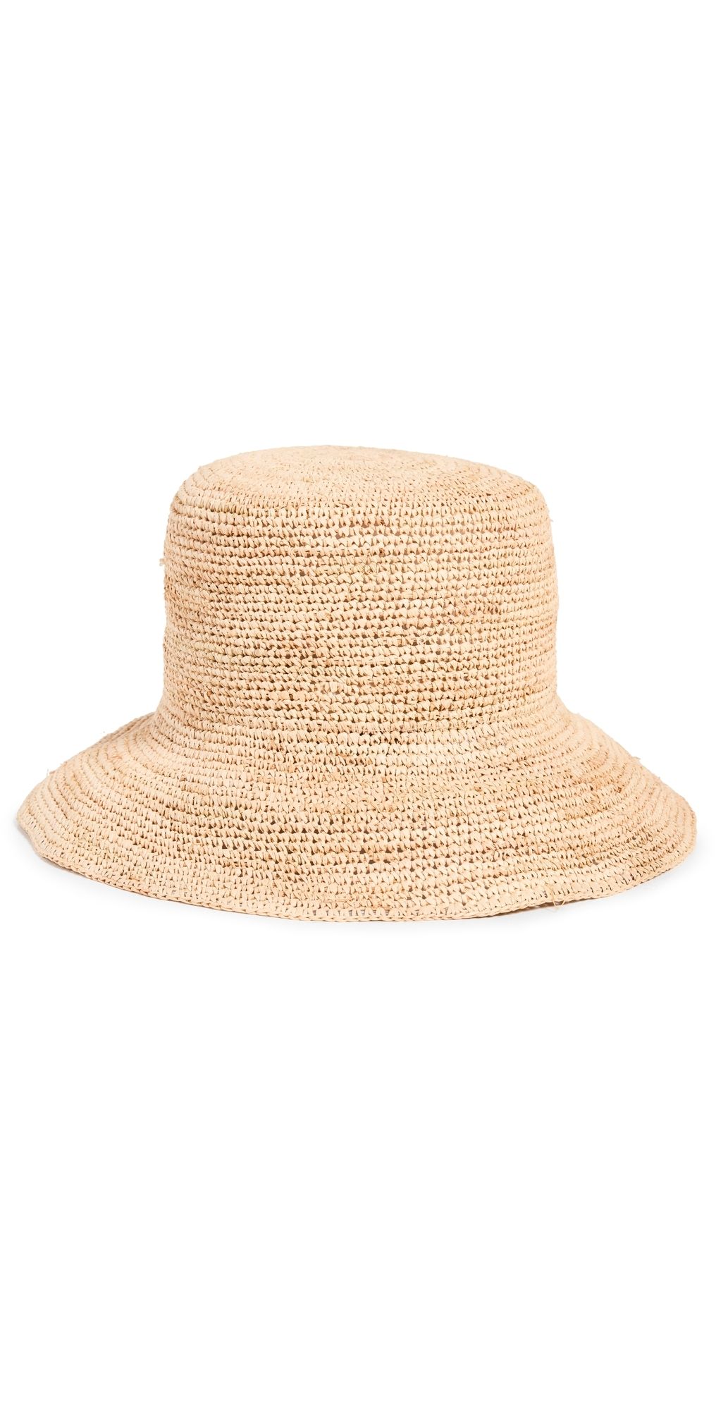 Hat Attack Chic Crochet Straw Bucket Hat Natural One Size
