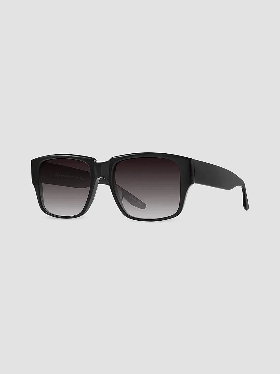 Barton Perreira Men's Duke 56MM Rectangular Sunglasses - Black Smolder