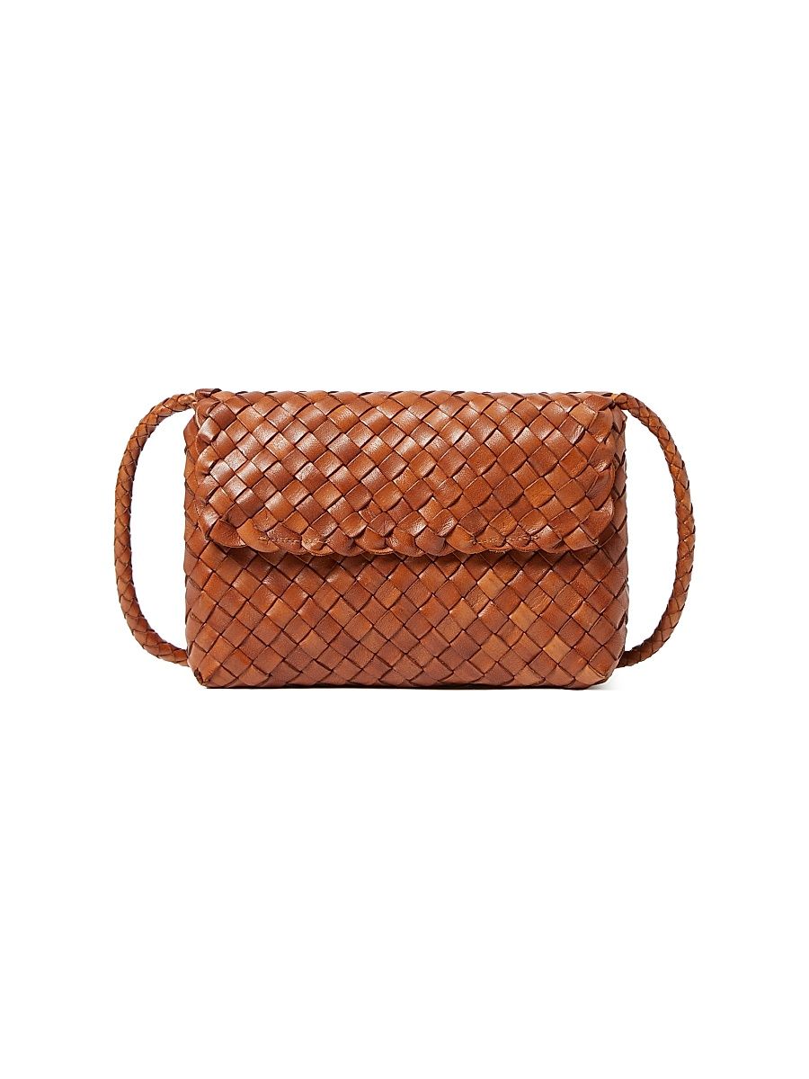 Women's Billie Woven Leather Shoulder Bag - Timber